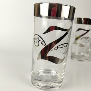 Vintage Z Monogrammed Glasses | Set of 4